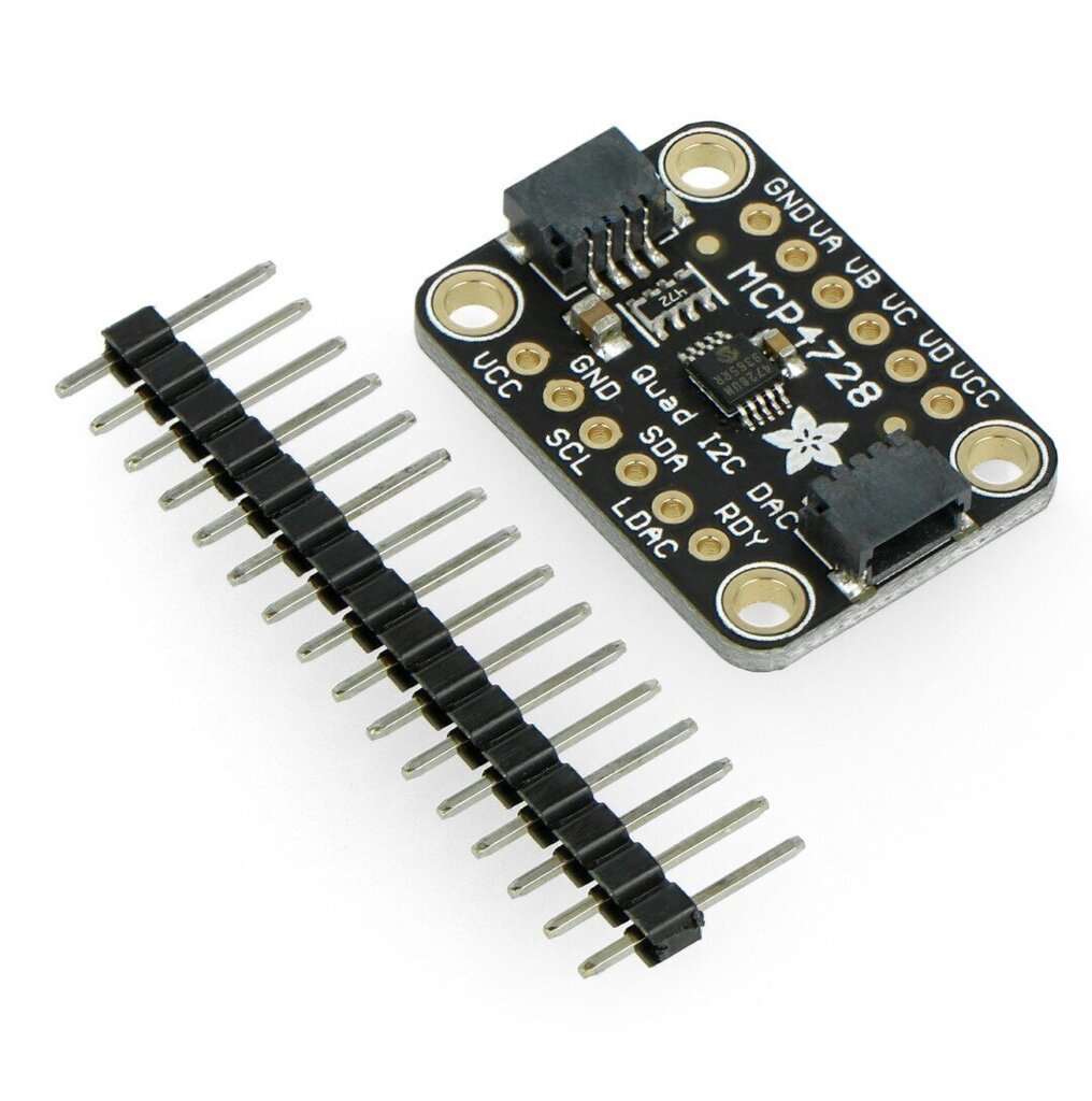 MCP4728 DAC I2C muunnin, 4 kanavaa + EEPROM, Adafruit 4470 hinta ja tiedot | Mikrokontrollerit | hobbyhall.fi