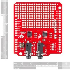 Audio Spectrum -lisäosa Arduinolle, SparkFun DEV-13116 hinta ja tiedot | Mikrokontrollerit | hobbyhall.fi