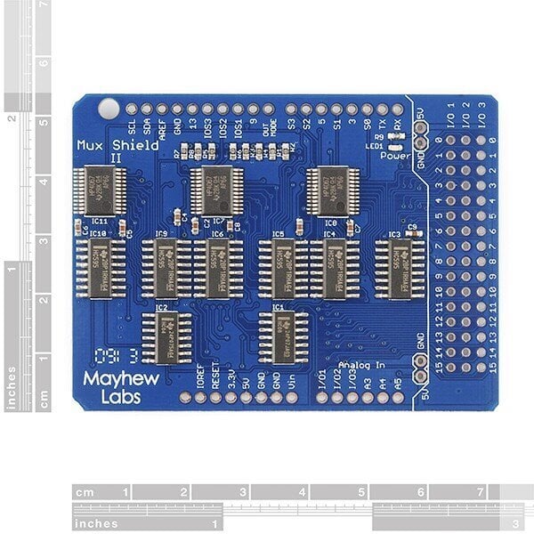 Mux Shield II GPIO, Arduino-laajennuslaatikko hinta ja tiedot | Mikrokontrollerit | hobbyhall.fi