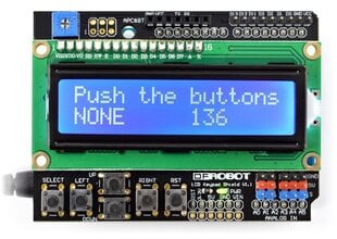 DFRobot Arduino -lisäosa näppäimistöllä ja LCD-näytöllä v1.1 hinta ja tiedot | Mikrokontrollerit | hobbyhall.fi