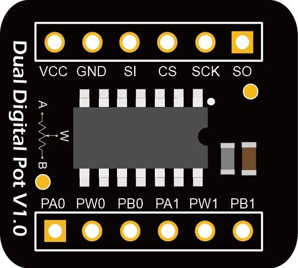 DFRobot Dual Digital Potentiometri 100 kΩ hinta ja tiedot | Mikrokontrollerit | hobbyhall.fi