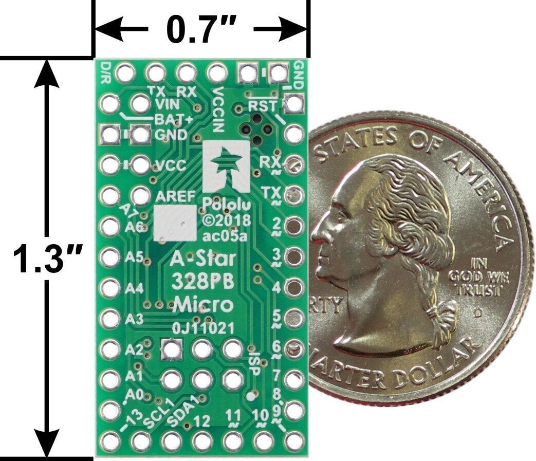 A-Star 328 PB Micro, 3,3 V / 8 MHz hinta ja tiedot | Mikrokontrollerit | hobbyhall.fi