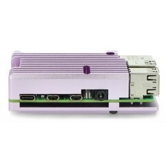 Raspberry Pi 4B alumiinijäähdytin - violetti laatikko hinta ja tiedot | Mikrokontrollerit | hobbyhall.fi