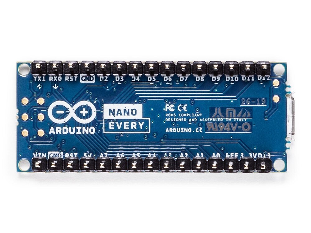 Arduino Nano Every, liittimillä hinta ja tiedot | Mikrokontrollerit | hobbyhall.fi