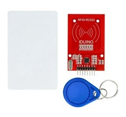 RF522 RC522 13,56 MHz SPI + kortti ja avaimenperä - punainen - Iduino ME138 hinta ja tiedot | Mikrokontrollerit | hobbyhall.fi