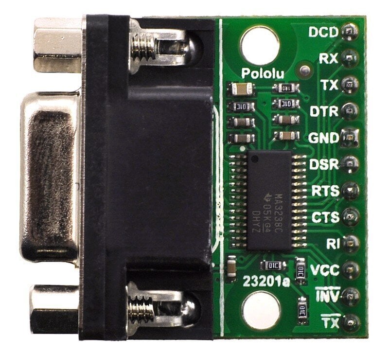 Pololu 23201a, UART-muunnin, RS-232 DB9-liittimellä hinta ja tiedot | Mikrokontrollerit | hobbyhall.fi