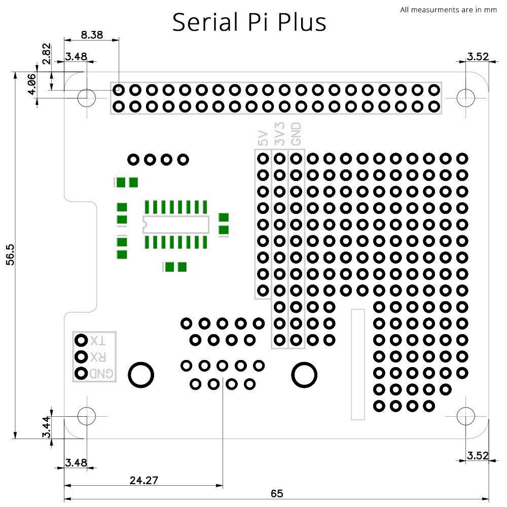 Serial Pi Plus MAX3232 - RS232-liitäntä Raspberry Pi:lle hinta ja tiedot | Mikrokontrollerit | hobbyhall.fi