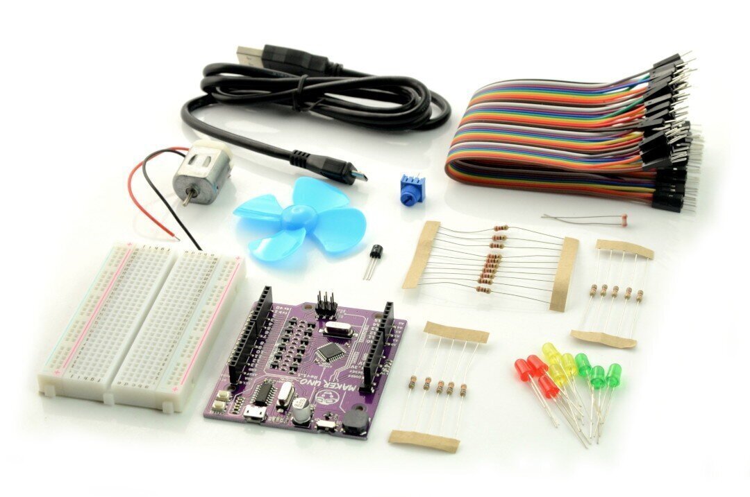 Avoimen lähdekoodin elektroniikka Cytron Uno ATmega328 Edu Maker KIT - StarterKIT hinta ja tiedot | Mikrokontrollerit | hobbyhall.fi