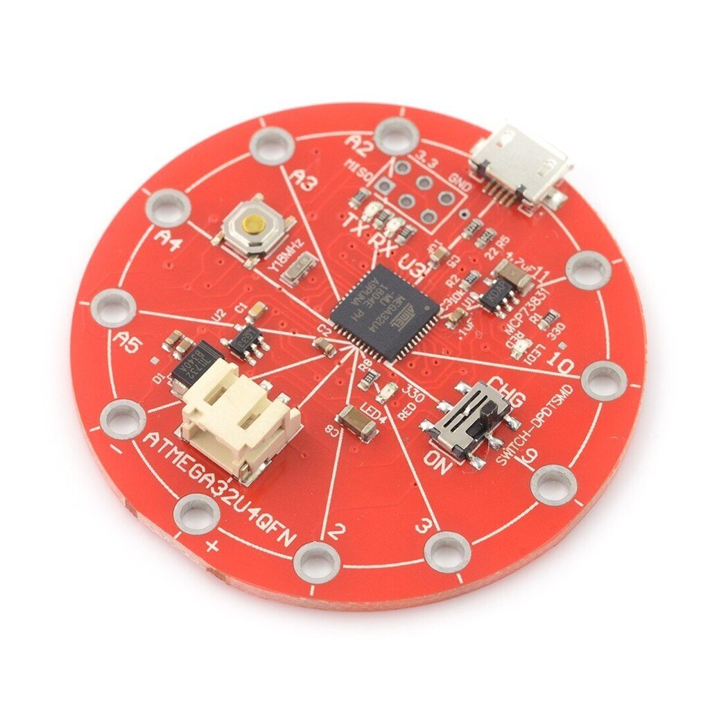 LilyPad Arduino USB - ATmega32U4 mikro-ohjain hinta ja tiedot | Mikrokontrollerit | hobbyhall.fi