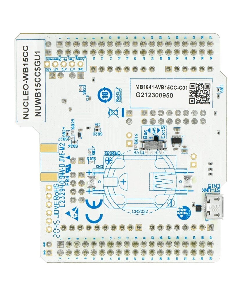 Avoimen lähdekoodin elektroniikka STM32 Nucleo-WB15CC - STM32WB15CC ARM Cortex M4 hinta ja tiedot | Mikrokontrollerit | hobbyhall.fi