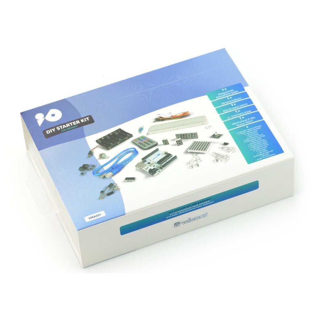 Velleman VMA501 DIY Starter Kit Velleman Module Unon kanssa - Yhteensopiva Arduinon kanssa hinta ja tiedot | Mikrokontrollerit | hobbyhall.fi