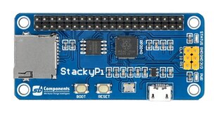 StackyPi - moduuli, jossa RP2040 microSD-korttipaikka ja Raspberry Pi GPIO - SB Components SKU24032 hinta ja tiedot | Mikrokontrollerit | hobbyhall.fi