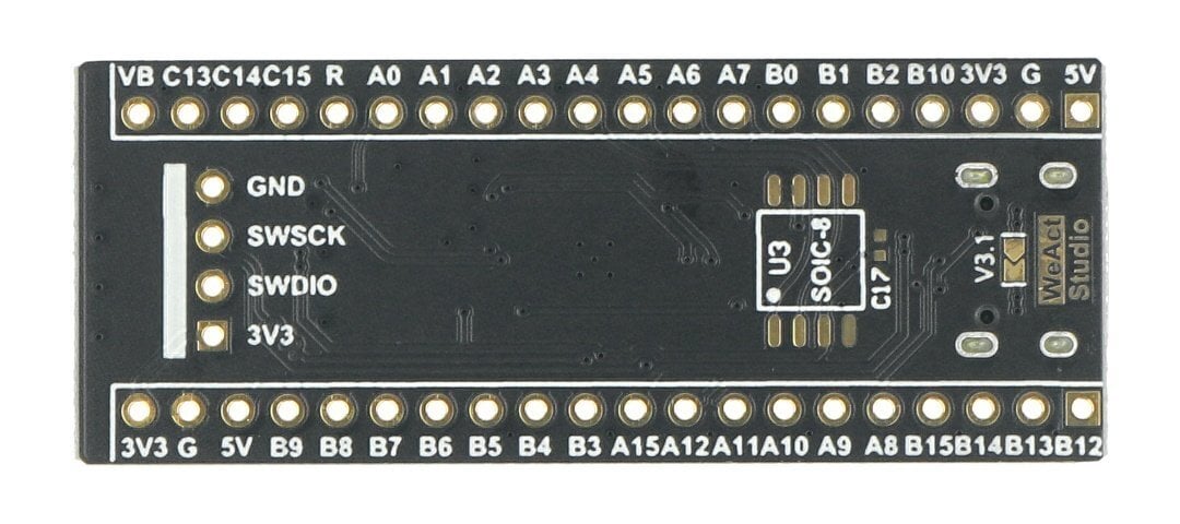 STM32F411CEU6 - BlackPill v3.1 -kehityskortti STM32F411CEU6-mikroohjaimella - WeAct Studio hinta ja tiedot | Mikrokontrollerit | hobbyhall.fi