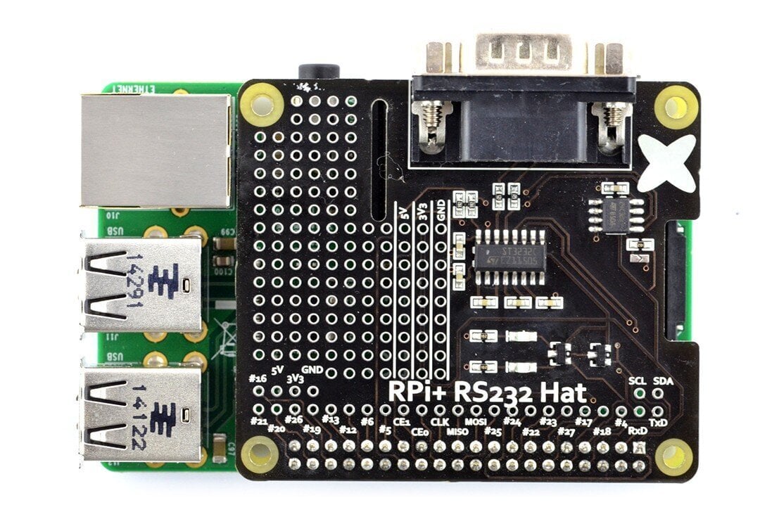 RS232-laajennus Raspberry Pi 3B/2B/B+:lle hinta ja tiedot | Mikrokontrollerit | hobbyhall.fi