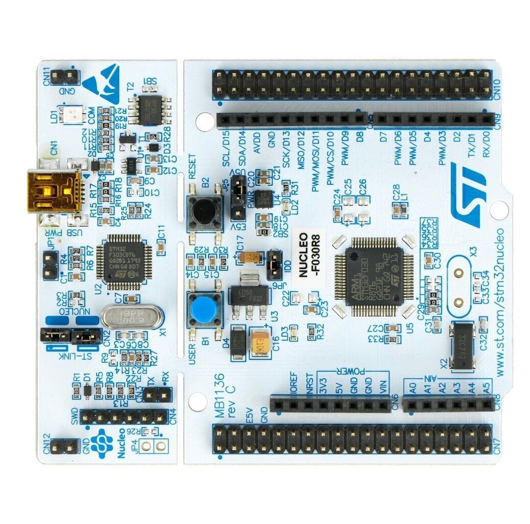 STM32 NUCLEO-F030R8 moduuli - STM32F030R8T6 ARM Cortex M0 hinta ja tiedot | Mikrokontrollerit | hobbyhall.fi