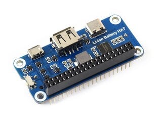 Li-Ion-akkupaketti Raspberry Pi:lle, Waveshare 15141 hinta ja tiedot | Mikrokontrollerit | hobbyhall.fi