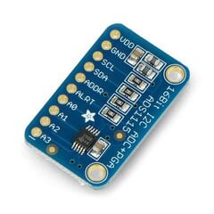 ADS1115 16-bittinen ADC, 4 kanavaa ohjelmoitavalla vahvistimella, Adafruit 1085 hinta ja tiedot | Mikrokontrollerit | hobbyhall.fi