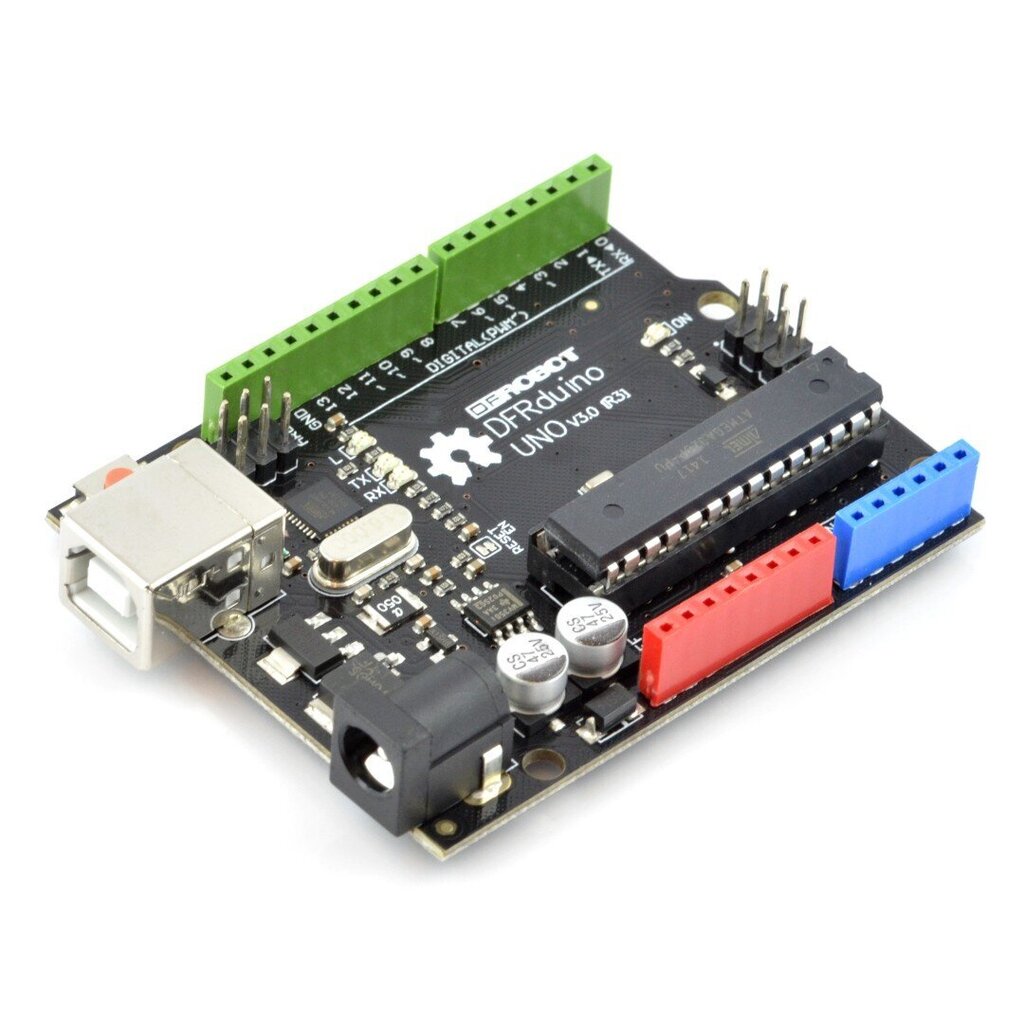 DFRduino Uno v3 - Yhteensopiva Arduinon kanssa hinta ja tiedot | Mikrokontrollerit | hobbyhall.fi