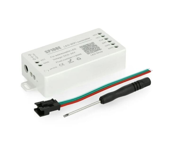 Ohjain SP108E WiFi digitaalisille LED-nauhoille WS2812 5-24V DC hinta ja tiedot | Mikrokontrollerit | hobbyhall.fi