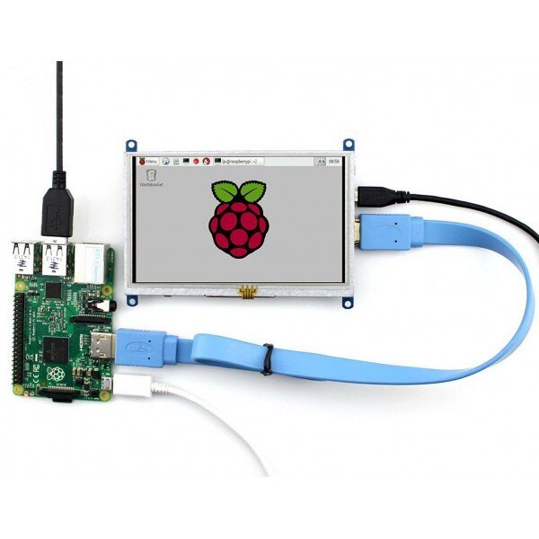 Waveshare Touch -resistiivinen näyttö Raspberry Pi -mikrotietokoneelle - LCD TFT 5"; hinta ja tiedot | Mikrokontrollerit | hobbyhall.fi