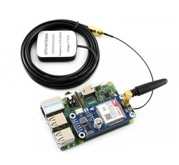 Waveshare LTE GPS HAT - NB-IoT/LTE/GPRS/GPS SIM7000E - Malli Raspberry Pi 3B+/3B/2B/Zero hinta ja tiedot | Mikrokontrollerit | hobbyhall.fi