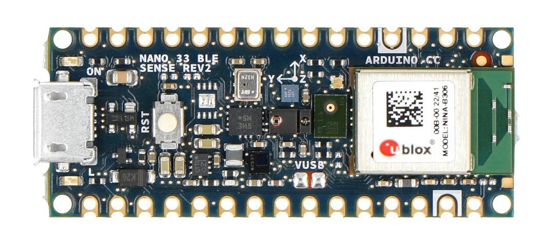 Arduino Nano 33 BLE Sense Rev2 ABX00069 hinta ja tiedot | Mikrokontrollerit | hobbyhall.fi