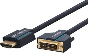 Clicktronic, DVI-D Dual Link/HDMI, 7,5 m hinta ja tiedot | Kaapelit ja adapterit | hobbyhall.fi