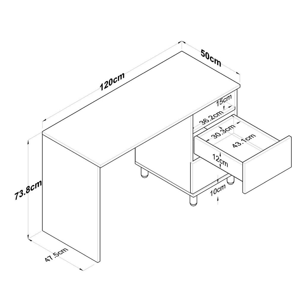 Työpöytä hinta ja tiedot | Tietokonepöydät ja työpöydät | hobbyhall.fi