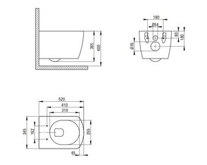 WC-istuimen setti Deante Hiacynt 6in1, White/Nero hinta ja tiedot | WC-istuimet | hobbyhall.fi