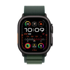 Apple Watch Ultra 2 GPS + Cellular 49mm Black Titanium Case with Dark Green Alpine Loop - Large MX4T3EL/A hinta ja tiedot | Älykellot | hobbyhall.fi