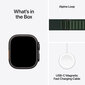 Apple Watch Ultra 2 GPS + Cellular 49mm Black Titanium Case with Dark Green Alpine Loop - Medium MX4R3EL/A hinta ja tiedot | Älykellot | hobbyhall.fi