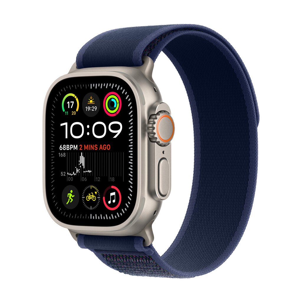 Apple Watch Ultra 2 GPS + Cellular 49mm Natural Titanium Case with Blue Trail Loop - M/L MX4L3EL/A hinta ja tiedot | Älykellot | hobbyhall.fi