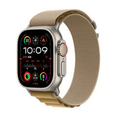 Apple Watch Ultra 2 GPS + Cellular 49mm Natural Titanium Case with Tan Alpine Loop - Small MX4E3EL/A hinta ja tiedot | Älykellot | hobbyhall.fi