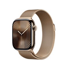 Apple Watch Series 10 GPS + Cellular 42mm Gold Titanium Case with Gold Milanese Loop MX083ET/A hinta ja tiedot | Älykellot | hobbyhall.fi