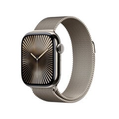 Apple Watch Series 10 GPS + Cellular 42mm Natural Titanium Case with Natural Milanese Loop MWXF3ET/A hinta ja tiedot | Älykellot | hobbyhall.fi