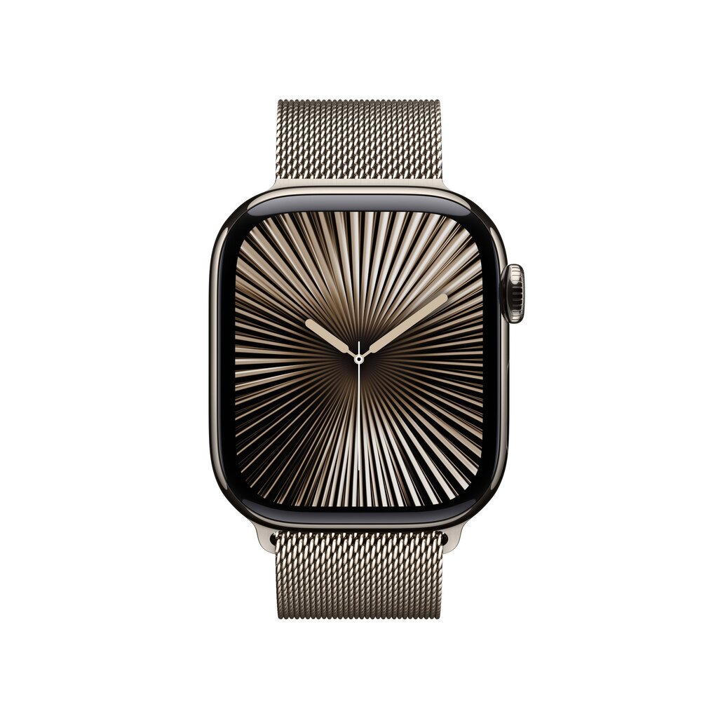 Apple Watch Series 10 GPS + Cellular 42mm Natural Titanium Case with Natural Milanese Loop MWXF3ET/A hinta ja tiedot | Älykellot | hobbyhall.fi