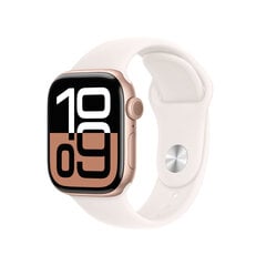 Apple Watch Series 10 GPS + Cellular 42mm Rose Gold Aluminium Case with Light Blush Sport Band - S/M MWX93ET/A hinta ja tiedot | Älykellot | hobbyhall.fi