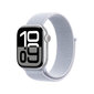 Apple Watch Series 10 GPS + Cellular 42mm Silver Aluminium Case with Blue Cloud Sport Loop MWX53ET/A hinta ja tiedot | Älykellot | hobbyhall.fi