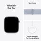 Apple Watch Series 10 GPS + Cellular 42mm Silver Aluminium Case with Blue Cloud Sport Loop MWX53ET/A hinta ja tiedot | Älykellot | hobbyhall.fi