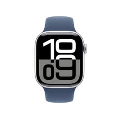 Apple Watch Series 10 GPS + Cellular 42mm Silver Aluminium Case with Denim Sport Band - S/M MWX33ET/A hinta ja tiedot | Älykellot | hobbyhall.fi