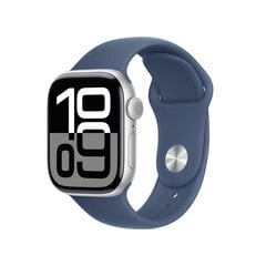 Apple Watch Series 10 GPS + Cellular 42mm Silver Aluminium Case with Denim Sport Band - S/M MWX33ET/A hinta ja tiedot | Älykellot | hobbyhall.fi