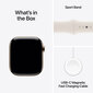 Apple Watch Series 10 GPS + Cellular 46mm Gold Titanium Case with Starlight Sport Band - S/M MWYX3ET/A hinta ja tiedot | Älykellot | hobbyhall.fi