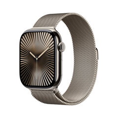 Apple Watch Series 10 GPS + Cellular 46mm Natural Titanium Case with Natural Milanese Loop - S/M MC7Q4ET/A hinta ja tiedot | Älykellot | hobbyhall.fi