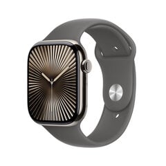 Apple Watch Series 10 GPS + Cellular 46mm Natural Titanium Case with Stone Grey Sport Band - S/M MWY93ET/A hinta ja tiedot | Älykellot | hobbyhall.fi