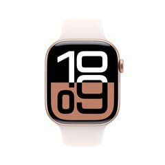 Apple Watch Series 10 GPS + Cellular 46mm Rose Gold Aluminium Case with Light Blush Sport Band - S/M MWY63ET/A hinta ja tiedot | Älykellot | hobbyhall.fi