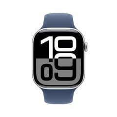 Apple Watch Series 10 GPS + Cellular 46mm Silver Aluminium Case with Denim Sport Band - S/M MWY03ET/A hinta ja tiedot | Älykellot | hobbyhall.fi