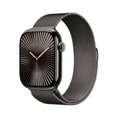 Apple Watch Series 10 GPS + Cellular 46mm Slate Titanium Case with Slate Milanese Loop - M/L MWYW3ET/A hinta ja tiedot | Älykellot | hobbyhall.fi