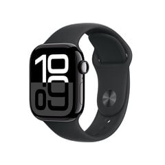 Apple Watch Series 10 GPS 42mm Jet Black Aluminium Case with Black Sport Band - S/M MWWE3ET/A hinta ja tiedot | Älykellot | hobbyhall.fi