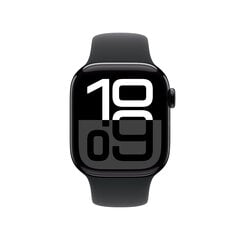 Apple Watch Series 10 GPS 42mm Jet Black Aluminium Case with Black Sport Band - S/M MWWE3ET/A hinta ja tiedot | Älykellot | hobbyhall.fi