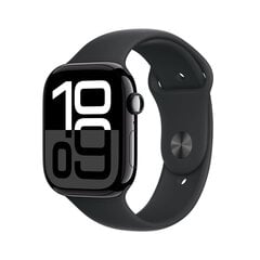 Apple Watch Series 10 GPS 46mm Jet Black Aluminium Case with Black Sport Band - S/M MWWP3ET/A hinta ja tiedot | Älykellot | hobbyhall.fi